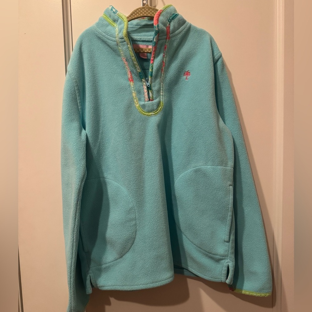 Lily Pulitzer - half zip fleece pullover - size 12
